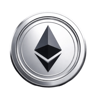 Schwebende grafische Darstellung der Ethereum-ETH-Kryptowährungsmünze