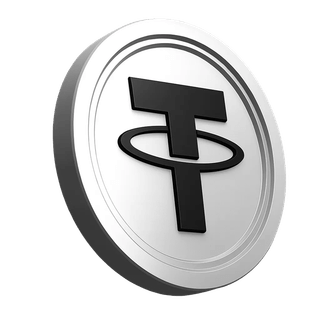 Element der Tether USDT Münze im Bereich Vertrauen der Handelsgemeinschaft